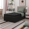 Cama Box Solteiro + Colchão Espuma D20 - Courino Preto - 4