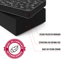 Ver imagem 3 de Cama Box Solteiro + Colchão Espuma D20 - Courino Preto