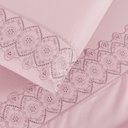 Ver imagem 4 de Jogo Cama Lençol Divino Lese Casal 4 Peças - Rosê