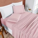 Ver imagem 3 de Jogo Cama Lençol Divino Lese Casal 4 Peças - Rosê