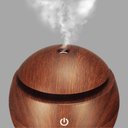 Ver imagem 3 de Umidificador Aromatizador Difusor Aromas Eletrico Madeira Escura USB LED 7 Cores