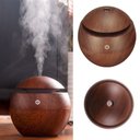 Ver imagem 5 de Umidificador Aromatizador Difusor Aromas Eletrico Madeira Escura USB LED 7 Cores