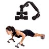 Apoio Flexão Braço Fixo Musculaçao Fortalecimento Fit Exercicios Preto - 3