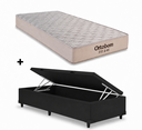Ver imagem 1 de Cama Box Baú Solteiro Preto Colchão Fit D45 Espuma 88x188 - Ortobom