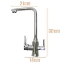 Ver imagem 4 de Torneira Filtro Monocomando Inox Purificador 3 Vias Água Quente e Frio