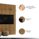 Ver imagem 3 de Painel Decorativo 245cm Sanson Frisado Mdp até 65 Cumaru G97 - Gran Belo