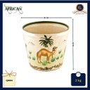 Ver imagem 3 de Cachepot Vaso Decorativo Cerâmica Craquelada Pintado À Mão Camelo 26cm Columbus Gold