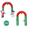Arco Inflavel Papai Noel Feliz Natal Boneco Neve Portal Enfeite Festa 2,40m Natalino - 2