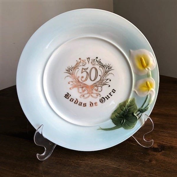 Prato Copo De Leite Bodas De Ouro 50 Anos De Casamento - 1