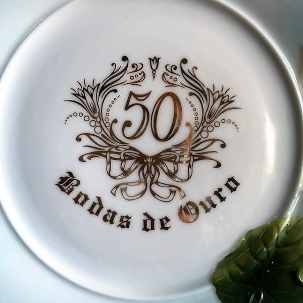 Prato Copo De Leite Bodas De Ouro 50 Anos De Casamento - 2
