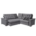 Ver imagem 1 de Sofá Manchester 2.63x2.63m de Canto, Retrátil e Reclinável - Chumbo