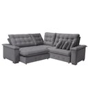 Ver imagem 2 de Sofá Manchester 2.63x2.63m de Canto, Retrátil e Reclinável - Chumbo