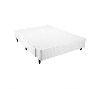 Cama Box Casal Simples Mega Colchões Branco - 138x188
