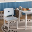 Ver imagem 1 de Cadeira Infantil em Madeira Maciça 29cm x 57,5 Sofia Azul/Branco