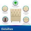 Ver imagem 3 de Cabeceira Estofada para Cama de Solteiro 90 Athena Suede