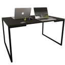 Ver imagem 2 de Mesa de Escritório Base Metal Preto Tampo Preto 90cm House