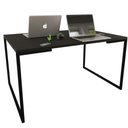 Ver imagem 2 de Mesa de Escritório Base Metal Preto Tampo Preto 90cm House