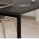 Ver imagem 4 de Mesa de Escritório Base Metal Preto Tampo Preto 90cm House