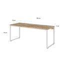 Ver imagem 6 de Mesa Kuadra Diretor 180x70x75cm Carvalho - Est. Branca