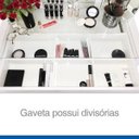 Ver imagem 6 de Penteadeira Camarim com Espelho MDF 1 Gaveta Reta Branco