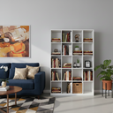 Ver imagem 3 de Armário Colmeia 20 Nichos Expositor Livreiro Expositor Multiuso Organizador Guarda Roupas Branco