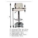 Ver imagem 4 de Kit 2 Banquetas Alta Bar Giratória Cozinha Lady Nude