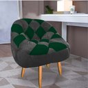 Ver imagem 1 de Poltrona Paloma Escritório Sala Pé Palito Suede Grafite e Suede Verde - Dominic Decor
