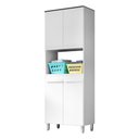 Ver imagem 3 de Armario Lavanderia 4 Portas 2,22m C/ Nicho Pés Reguláveis Branco