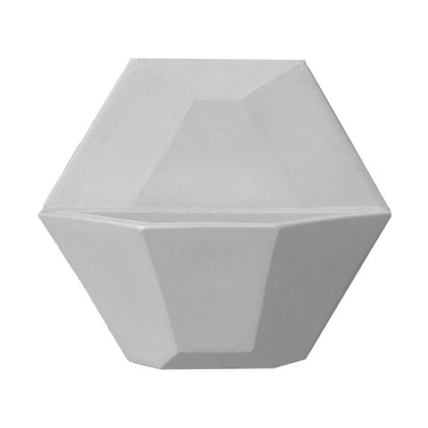 Vaso Planta Diamante 40x35 Jardim Vertical Polietileno - BRANCO 006