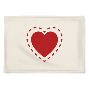 Lugar Americano com Estampa de Coração - Romântico e Sofisticado - 37x50cm