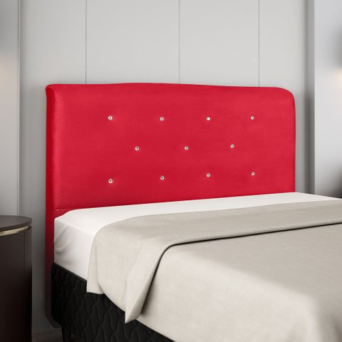 Painel de Cabeceira Sofie 140cm Casal Vermelho - Bela Móveis
