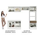Ver imagem 7 de Armário de Cozinha Completa 260cm Branco/Rustic Diamante Madesa 02