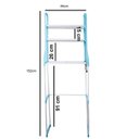 Ver imagem 5 de Estante Rack Desmontavel 3 Prateleiras Portatil para Banheiro Lavanderia Vaso Sanitario Toalhas Aces