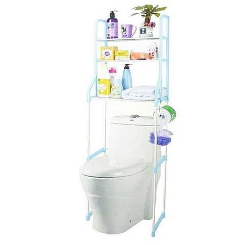 Estante Rack Desmontavel 3 Prateleiras Portatil para Banheiro Lavanderia Vaso Sanitario Toalhas Aces