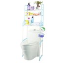 Ver imagem 1 de Estante Rack Desmontavel 3 Prateleiras Portatil para Banheiro Lavanderia Vaso Sanitario Toalhas Aces