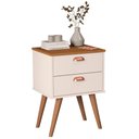 Ver imagem 2 de Mesa Apoio 2 Gavetas Lanciano Off White Nature