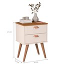 Ver imagem 3 de Mesa Apoio 2 Gavetas Lanciano Off White Nature
