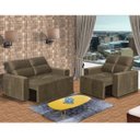 Ver imagem 5 de Conjunto Sofá Retrátil e Reclinável 2 e 3 Lugares Suede Velut Ravenna Hellen Estofados