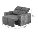 Ver imagem 3 de Conjunto Sofá Retrátil e Reclinável 2 e 3 Lugares Suede Velut Ravenna Hellen Estofados