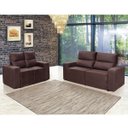 Ver imagem 1 de Conjunto Sofá Retrátil e Reclinável 2 e 3 Lugares Suede Velut Ravenna Hellen Estofados