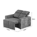 Ver imagem 3 de Conjunto Sofá Retrátil e Reclinável 2 e 3 Lugares Suede Velut Ravenna Hellen Estofados