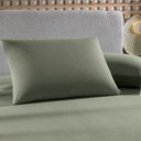 Ver imagem 3 de Jogo de Cama Casal 3 Peças Altenburg Liso Malha Fio Penteado Verde Bond