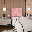 Ver mais imagens de Cabeceira Solteiro 100 Cm com Frame Belgica Suede Rosa Artte