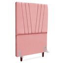 Ver imagem 1 de Cabeceira Solteiro 100 Cm com Frame Belgica Suede Rosa Artte