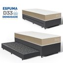Ver imagem 3 de Cama Box com Colchão de Espuma D33 Double Face Belin + Auxiliar de Espuma Unique Solteiro 88cm
