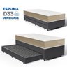 Cama Box com Colchão de Espuma D33 Double Face Belin + Auxiliar de Espuma Unique Solteiro 88cm - 3