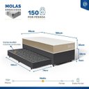Ver imagem 6 de Cama Box + Colchão de Espuma D33 Double Face Belin + Auxiliar de Espuma Unique Solteiro 88 cm