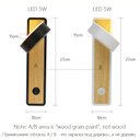 Ver imagem 5 de Arandela Luminária de parede led com interruptor de rotação 360 °, estilo nórdico, ajustável, imitaç