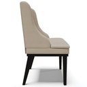 Ver mais imagens de Kit 2 Cadeiras Decorativas Sala de Jantar Base Fixa de Madeira Firenze Veludo Luxo Prata/Preto G19 -