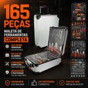 Ver imagem 3 de Carrinho Ferramentas 165 Peças Maleta Alumínio Cromo Vanadium Rodinhas Alicate Soquetes Bits Allen C